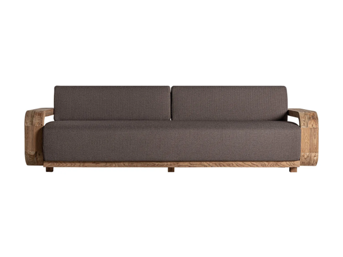 CORBA - 3-seater fabric and wooden sofa _ Vical Home